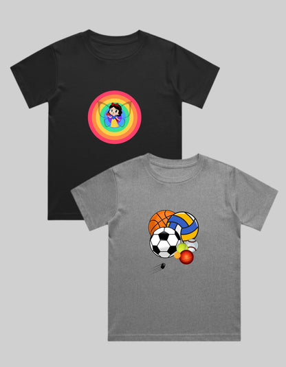 Set of 2 T-Shirts (Boy & Girl)-  Kids Combo Pack