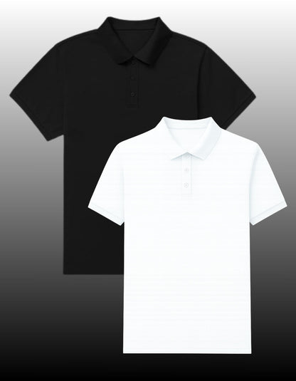 Set of 2 Polos - Black & White