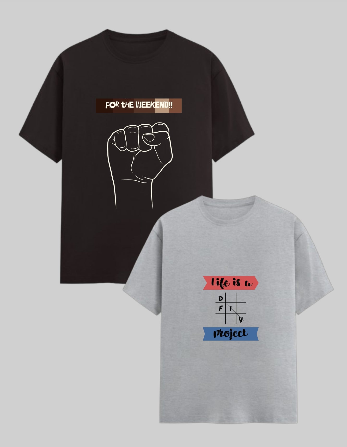 Set of 2  Classic Crew T-Shirts-Bestselling Combo (Unisex)