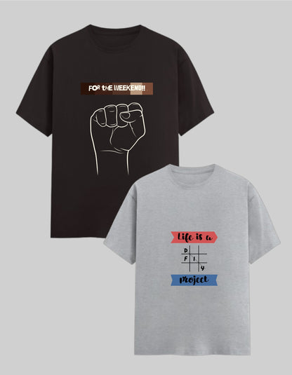 Set of 2  Classic Crew T-Shirts-Bestselling Combo (Unisex)